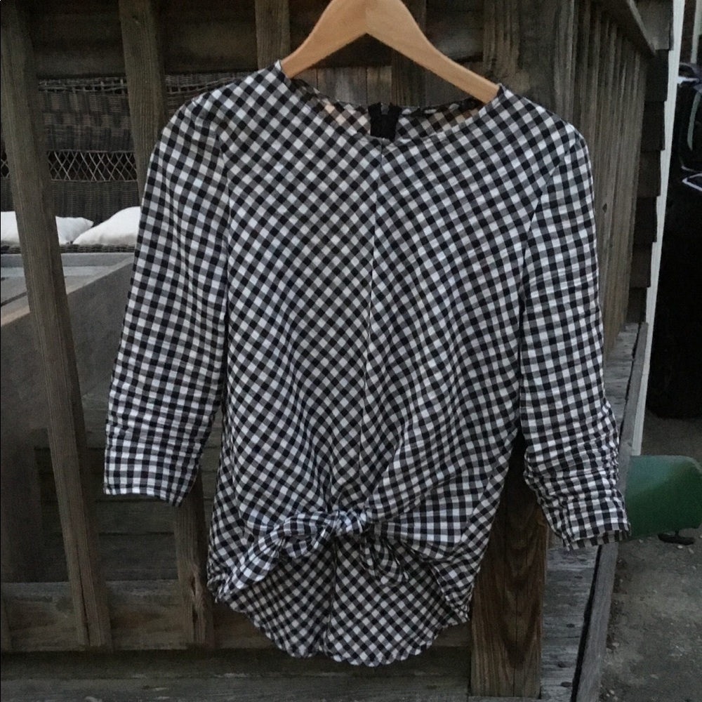 Zara tie front blouse